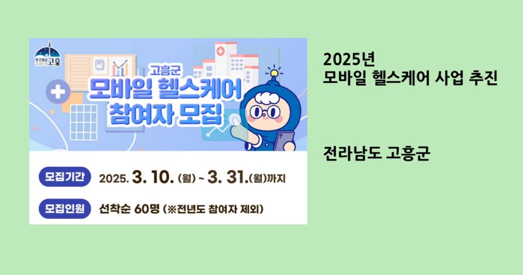 2025년 모바일 헬스케어 사업 추진