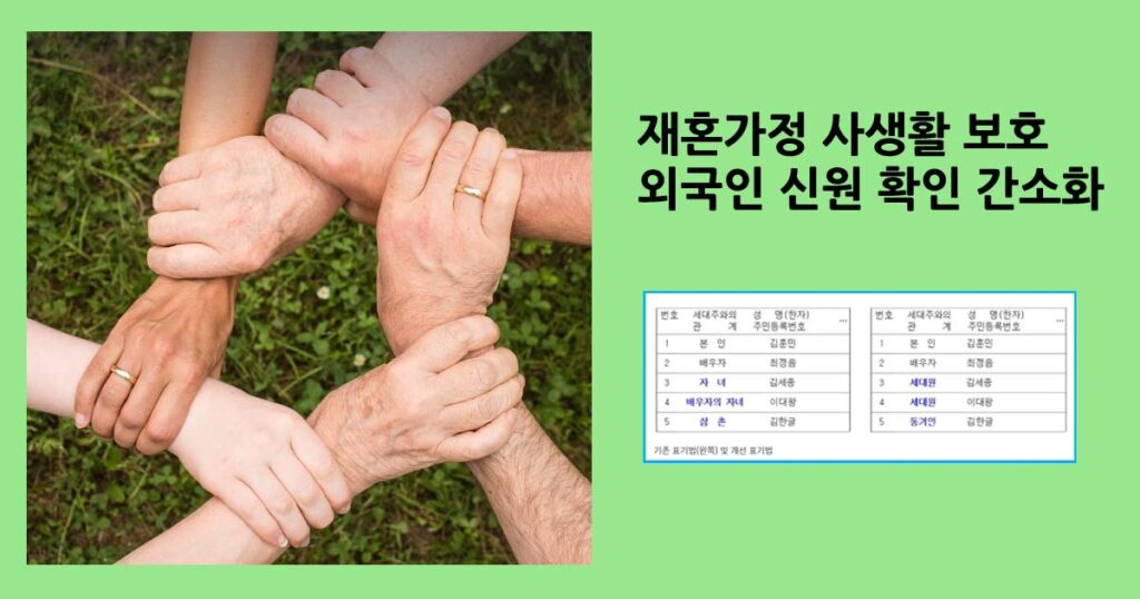 재혼가정주민등록법개정
