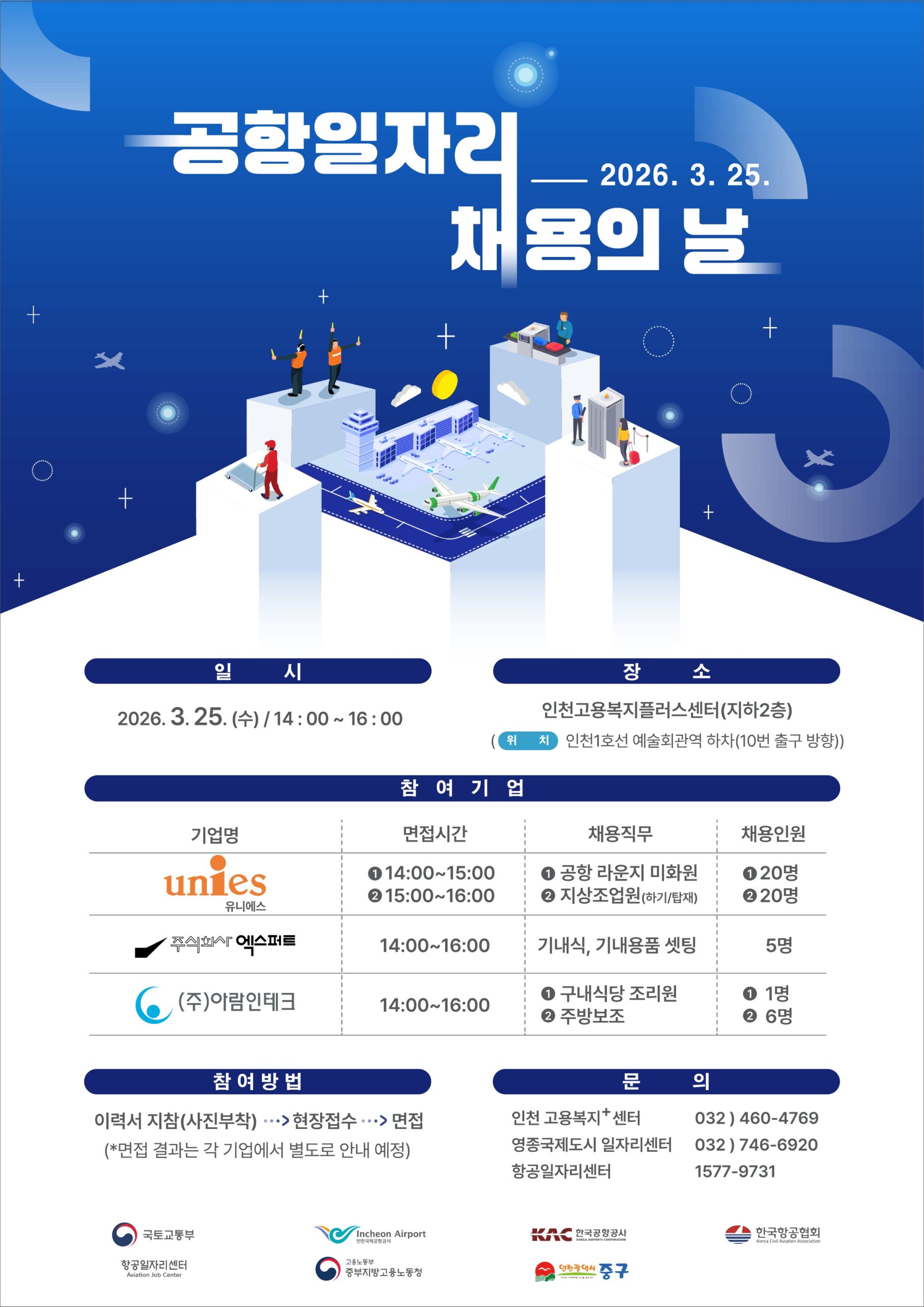 2026년 인천공항 학력 무관 현장직 채용 2