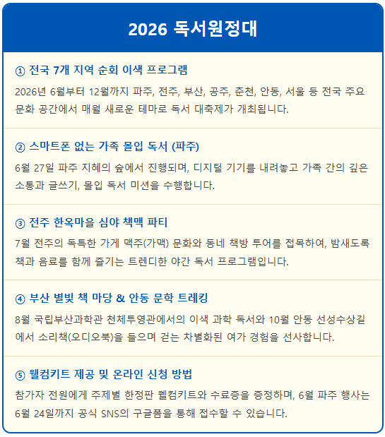 파주 지혜의 숲 가족 독서원정대 신청 및 혜택 1