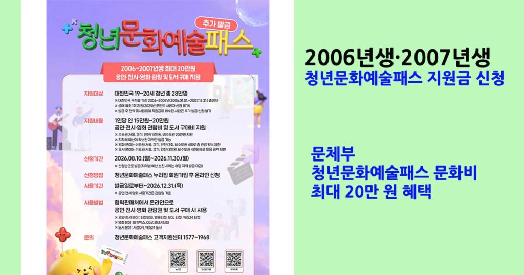 문체부청년문화예술패스문화비