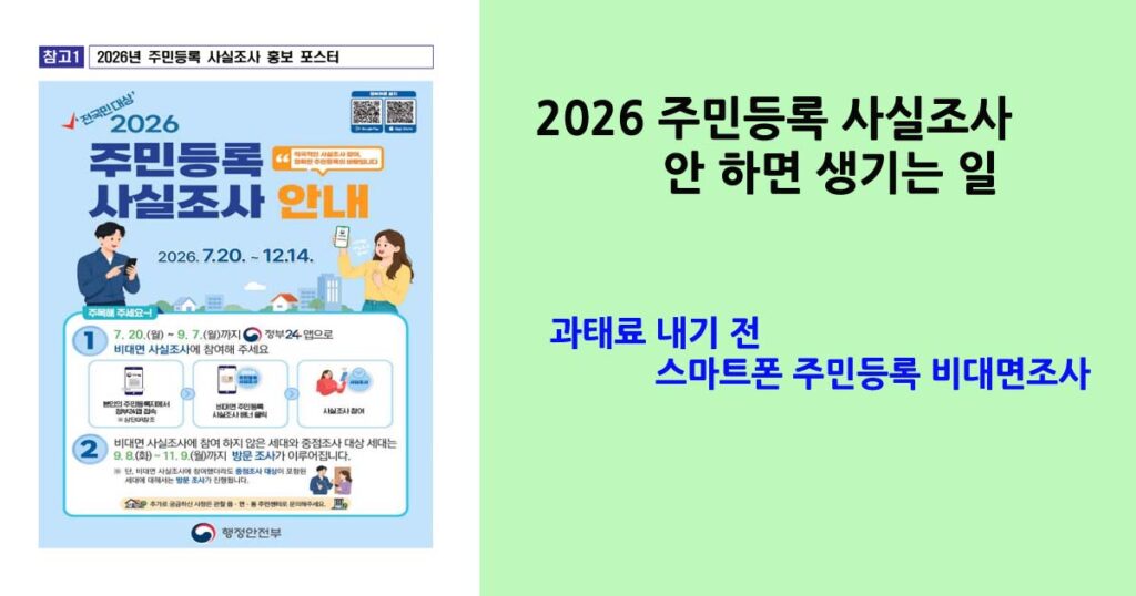 주민등록비대면조사